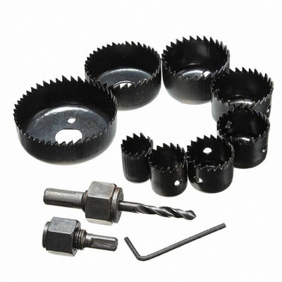 Inditrust 11PC Hole Saw Set11 in 1 Metal Alloys Wood Hole Saw Cutting Set Having Round Circular Cutter Wood Cutter