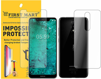 FIRST MART Front and Back Screen Guard for Nokia 5.1 Plus, Nokia X5(Pack of 2)