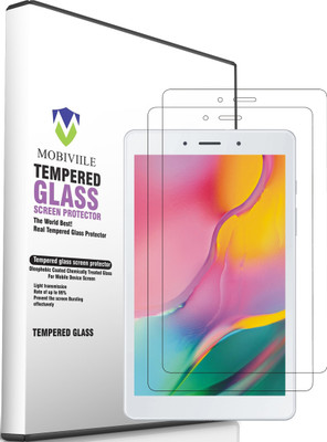 MOBIVIILE Tempered Glass Guard for Samsung Galaxy Tab A 8.0 (2019) (8.0 Inch Screen size) SM-T290 (Wi-Fi); SM-T295 (LTE)(Pack of 2)