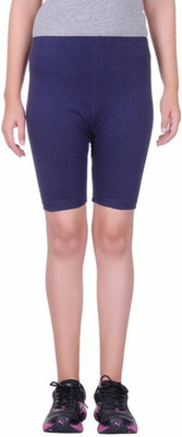 Apraa & Parma Solid Women Dark Blue Cycling Shorts