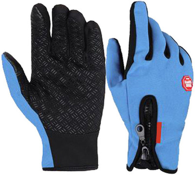 Redoak Windproof Outdoor Skiing Touch Screen Motorcycle Racing Gloves-M Riding Gloves(Blue)