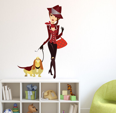 Wallzone 80 cm Abstract Removable Sticker(Pack of 1)