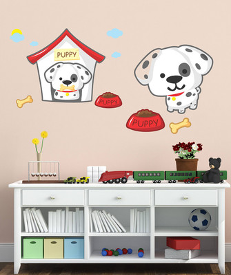 Littlebuds 95 cm Puppy Removable Sticker(Pack of 1)