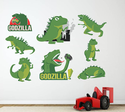 Wallzone 85 cm Godzilla Removable Sticker(Pack of 1)
