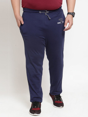 PLUSS Solid Men Dark Blue Track Pants