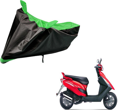 Auto Hub Two Wheeler Cover for Bajaj(Black, Green)