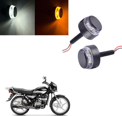 Vagary White Orange Blinking Handle Bar Indicator Light 133 Indicator Light Motorbike LED for Hero (12 V, 15 W)(Splendor Plus, Pack of 2)
