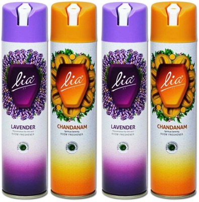 Lia 2 LAVENDER, 2 CHANDANAM Spray(4 x 160 g)