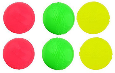 Gogetit Wind Ball Cricket Synthetic Ball(Standard, Pack of 6, Multicolor)