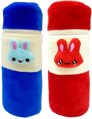 BRANDONN TRIPPLE LAYERED WARMER FEEDER COVER FOR BABIES PACK OF 2(RED / ROYALBLUE)