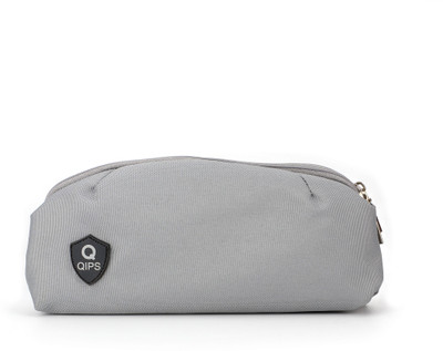 QIPS PLAIN COLOUR PLAIN COLOUR Art Polyester Pencil Box(Set of 1, Grey)