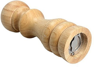 Luxafare Manual Wooden Salt Pepper Mill Sprinkler with Stainless Steel Blade Ceramic Rotor for Kitchen Wooden Burr Mill(Beige, Pack of 1)