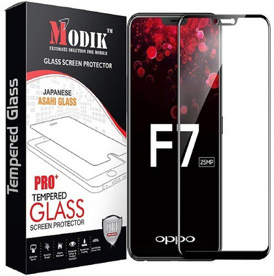 MODIK Edge To Edge Tempered Glass for OPPO F7(Pack of 1)