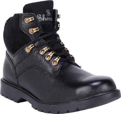 SHENCES Casual Boots For Men(Black , 10)