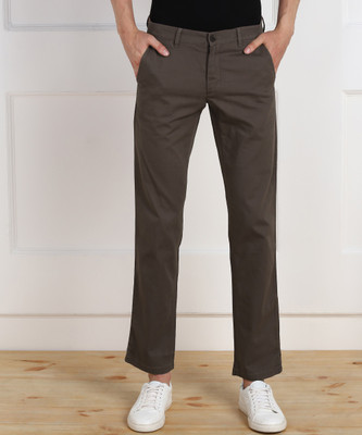 Louis Philippe Sport Slim Fit Men Brown Trousers