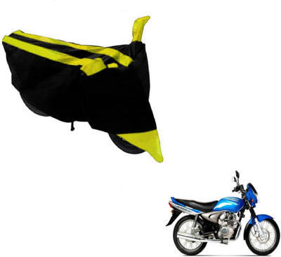 MOCKHE Two Wheeler Cover for Bajaj(Black, Yellow)