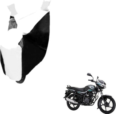 MOCKHE Two Wheeler Cover for Bajaj(Discover 100 DTS-i, Black, White)