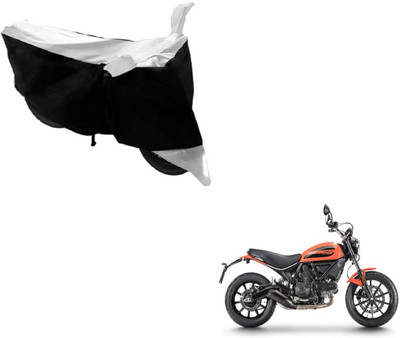 MOCKHE Two Wheeler Cover for Ducati(Scrambler, Black, White)