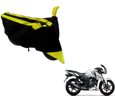 MOCKHE Two Wheeler Cover for TVS(Apache RTR 180, Black, Yellow)