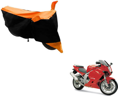 MOCKHE Two Wheeler Cover for Hyosung(GT650R, Black, Orange)