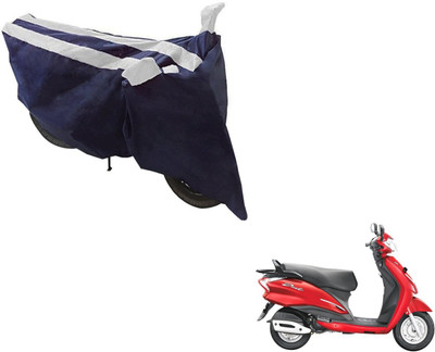 Auto Hub Two Wheeler Cover for Hero(Moto Corp Duet, Black, Silver)