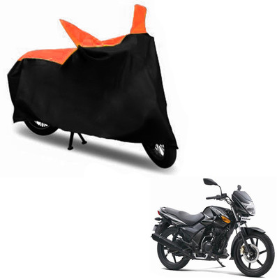 InayaAutoMotive Two Wheeler Cover for TVS(Flame DS 125, Black, Orange)
