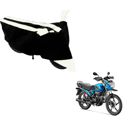 Amanzo Two Wheeler Cover for Hero(Passion Pro, Black, White)