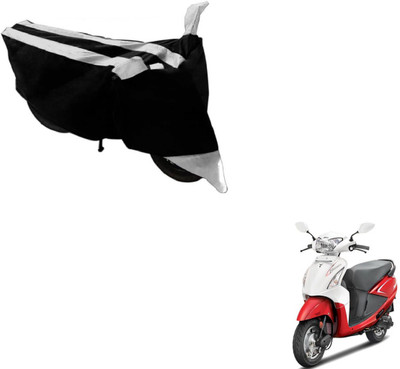 MOCKHE Two Wheeler Cover for Hero(Pleasure, Black, Silver)