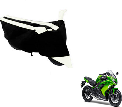 Amanzo Two Wheeler Cover for Kawasaki(Ninja, Black, White)