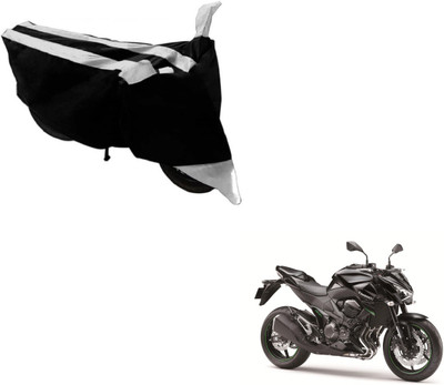 MOCKHE Two Wheeler Cover for Kawasaki(Z800, Black, Silver)