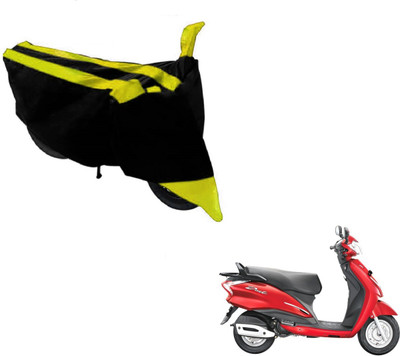 MOCKHE Two Wheeler Cover for Hero(Moto Corp Duet, Black, Yellow)