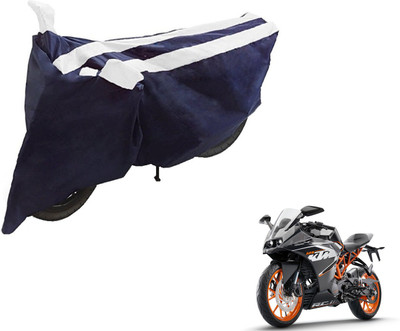 Auto Hub Two Wheeler Cover for KTM(RC 390, Black, White)