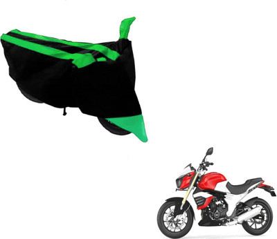 MOCKHE Two Wheeler Cover for Mahindra(Mojo, Black, Green)