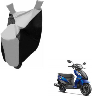 Auto Hub Two Wheeler Cover for Suzuki(Let's, Black, Silver)