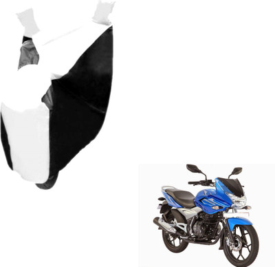 MOCKHE Two Wheeler Cover for Bajaj(Discover 150 f, Black, White)
