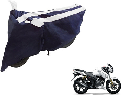 Auto Hub Two Wheeler Cover for TVS(Apache RTR 160, Black, White)