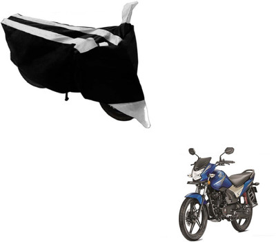 MOCKHE Two Wheeler Cover for Honda(CB Shine, Black, Silver)