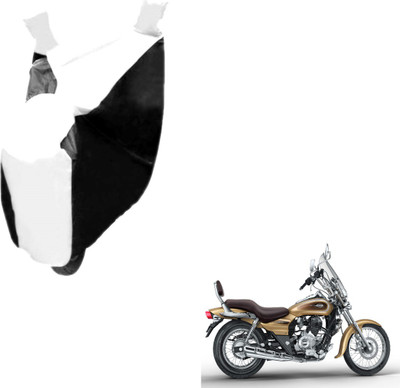 MOCKHE Two Wheeler Cover for Bajaj(Avenger, Black, White)