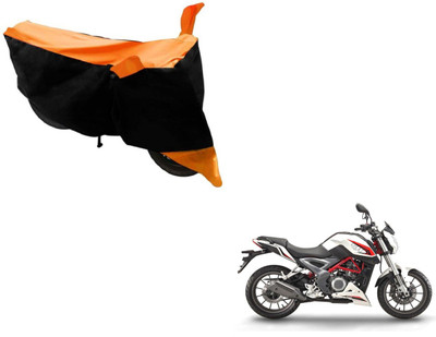 MOCKHE Two Wheeler Cover for DSK Benelli(TNT 25, Black, Orange)