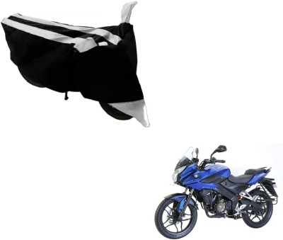 MOCKHE Two Wheeler Cover for Bajaj(Pulsar AS 150, Black, Silver)