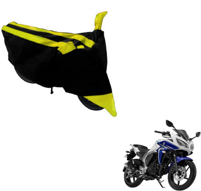 Amanzo Two Wheeler Cover for Yamaha(Fazer, Black, Yellow)