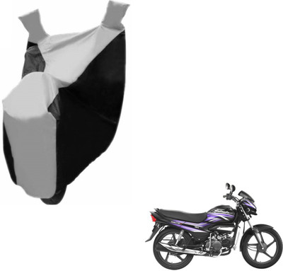 NIKS Two Wheeler Cover for Hero(Super Splendor, Black, Silver)