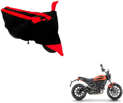 MOCKHE Two Wheeler Cover for Ducati(Scrambler, Black, Red)