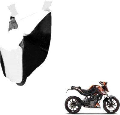 MOCKHE Two Wheeler Cover for KTM(Duke 200, Black, White)