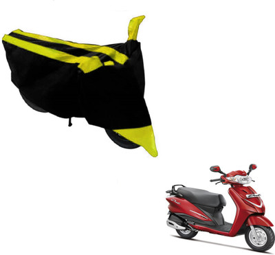 MOCKHE Two Wheeler Cover for Hero(Duet, Black, Yellow)