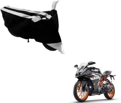 NIKS Two Wheeler Cover for KTM(RC 390, Black, Silver)