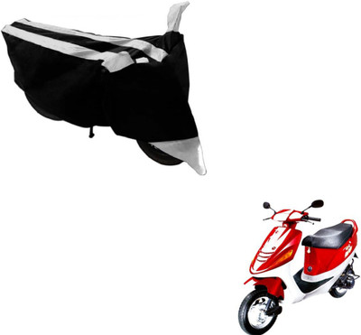 MOCKHE Two Wheeler Cover for Kinetic(Black, Silver)