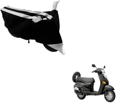 NIKS Two Wheeler Cover for Honda(Black, Silver)