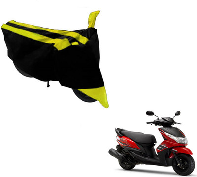 MOCKHE Two Wheeler Cover for Yamaha(Ray Z, Black, Yellow)