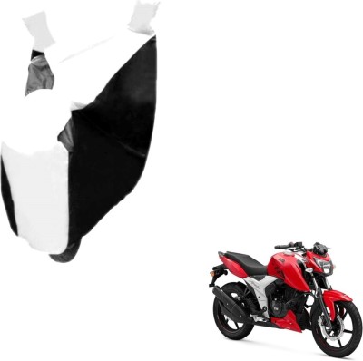 MOCKHE Two Wheeler Cover for TVS(Apache RTR 160, Black, White)